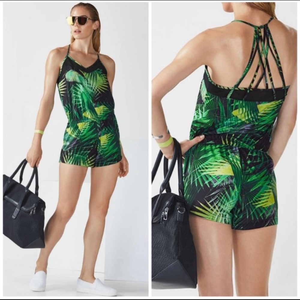 Fabletics | Dash Tropical print romper NWT